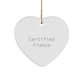 Funny Fiance Gifts from Men to Heart Ornament Lover for Christmas Unique Gifts - Image 1